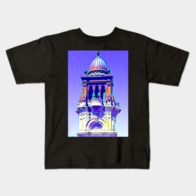 Lancaster City Hall Kids T-Shirt by StewStudio